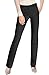 BodiLove Women's Straight Leg Performance Formal Dress Pants
