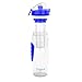 Dajour Fruit Infuser Water Bottle 32 Ounce NO BPA Sports Flavor Infusion Bottle - Plus Recipe Ebook and Cleaning Brush Included (2 Pack - Pink&Blue)