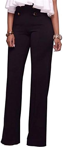 NRTHYE Women's Loose High Waist Straight Leg Stretchy Casual Long Pants