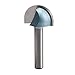 Core Box Router Bit, EnPoint Round Nose Bit 1/4In Shank Carbide-Tipped 2 Flutes Radius Core Box Router Bit 7/8