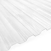 10-Pack Clear Polycarbonate Roofing Panels 72" L x 21" W, Corrugated Curved Roof Sheets for Patio, Greenhouse, Carport &amp; Under-Deck Cover, Rainproof, High Light Transmission