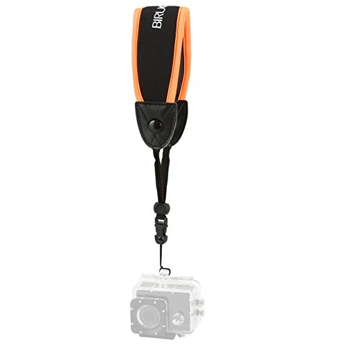Waterproof Camera Float, BIRUGEAR 2 Pack Foam Floating Wrist Strap for Underwater / Waterproof Cameras - Green and Orange