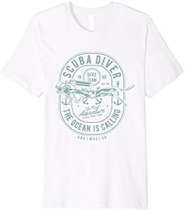 Mens Scuba Diving Dive Team Shirt Large White