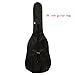 YMC 38 Inch Nylon Acoustic Guitar Gig Bag Case Backpack with Zippered Pocket Design, Black