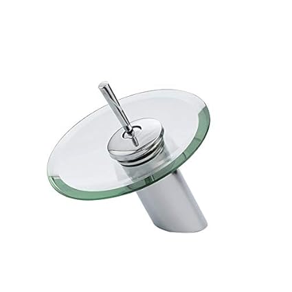 3Gdecor Wash Basin Glass Tap Mixer Chrome Finishing Hot and Cold Mixer, Single Lever, Waterfall