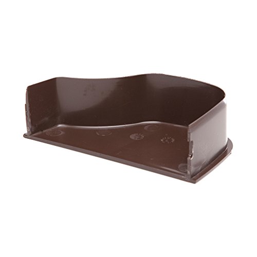 Polypipe Ogee ROG18 Extra Capacity Gutter Internal Stopend (Right) Brown 130 x 70mm