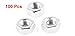 100Pcs M3 3mm Female Thread Hex Metal Nut Fastener Silver Tone