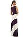 PattyBoutik Women's V Neck Striped Maxi Dress