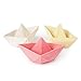 Oli & Carol Origami Bath Toy Boat - Natural Hevea Rubber | Toy Boats for Water Play | Bath Tub Toys for Kids | Baby Toys | Mold Free Bath Toys | Non Toxic Bath Toys | Hevea Teether (White)