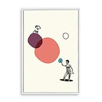 Framed Canvas Wall Art Abstract Colorful Canvas Prints Home Artwork Decoration for Living Room,Bedroom - 16x24 inches