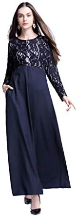 Women Long Gown, Timoon Retro Lace Maxi Long Sleeve Dress Lady Muslim Dubai Kaftan Abaya Casual Dress Long Gown