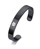 Free Engraving Vnox Stainless Steel Medical Alert Bangle Bracelet,8