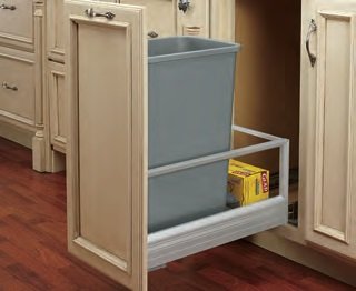 5149 SERIES Double Waste Containers (Silver) (Individual Pack) Double 27 qt. Containers with Rev-A-Motion