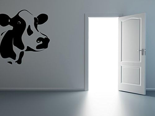 CreativeWallDecals Wall Decal Vinyl Sticker Decals Art Decor Style Cow Head Funny Milk Animals Fashion Living Room Bedroom (r84)
