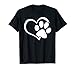 Dog Puppy Shirt - I Love Dogs Paw Print Heart Cute Women Men