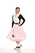 Hip Hop 50's Shop 50s Adult Poodle Skirt Costume Shirt Top with Applique for Women (Large, Black)