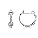WithLoveSilver 925 Sterling Silver Double Horse bit Equestrian Horse Hoop Earrings