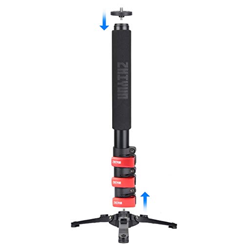 Zhiyun Handheld Mini Monopod for Zhiyun Crane 3 Lab, with Universal 1/4" or 3/8''Screw Port on Top & Removable Small Tripod on Bottom with Each Shot Cleaning Cloth - Thumbnail 7
