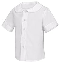 CLASSROOM Little Girls' Toddler Peter Pan Blouse, White, 2T