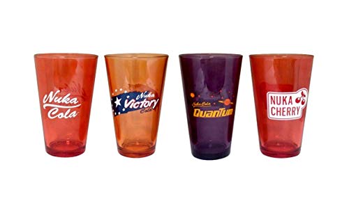 Fallout Nuka Cola Pint Glasses, Officially Licensed, Set of 4