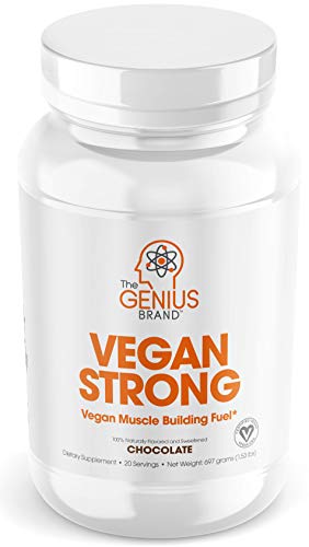 Genius Vegan Protein Powder – Plant Based Lean Muscle Building Shake | Best Pea + Pumpkin Protein Sources – Ideal Lean Body Shake for Men & Women – All in One Nutritional Sport Drink (Dairy Free)