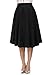 ANGVNS Women Fashion Casual High Waist Flared Solid A-Line Long Skirt Dress