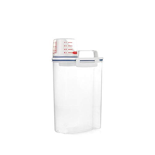 JISETY 2L Plastic Cereal Dispenser Storage Box Ornament Bins Kitchen Food Grain Rice Container Nice 43642 Professional Factory Price