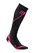 Womens Running Compression Socks - CEP Long 2.0 (Black/Pink) III