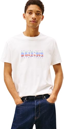 Camiseta de Manga Corta Hombre 1985 Graphic con Logotipo, Blanco (Ecru), M