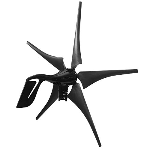 ZUINIUBI 5 Blades Wind Turbine 12/24V 1000W Peak Wind Generator with Charge Controller