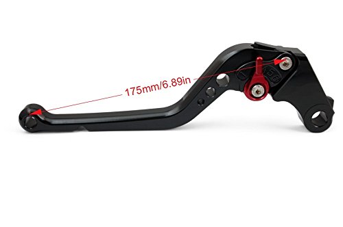 CNC Adjustable Brake & Clutch Levers – Fits Ducati Hypermotard 796 2010-2012 – Black – FXCNC