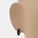 Pair Stainless Steel Black Slant Edge Men Hoop Earrings 4mm