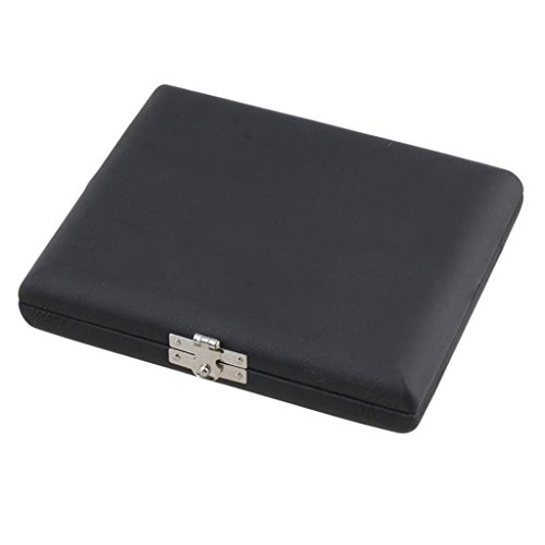 image for MonkeyJack Black PU Leather Oboe Reed Case Storage for 12 Reeds Woodwi