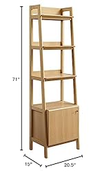 Modway 21" Bookshelf Display Case in Oak
