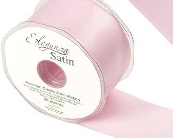 OakTree Double Faced Ribbon, Pink (Lt Pink No. 21), 50 mm x 20 m