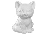 Fiona The Kitten - Paint Your Own Ceramic - Unfinished Low-Fire Ceramic Bisque - Paint-a-Potamus