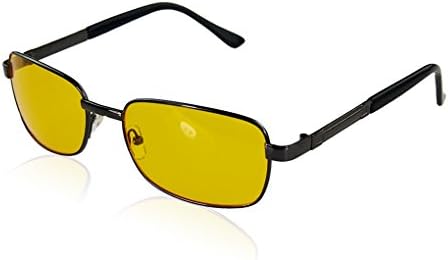 Night Vision GlassesNew Polarized UV Sunglasses Night Vision Driving Glasses Yellow lens(Black Frame)