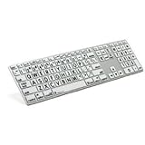 APPLE MAC LARGE PRINT Keyboard - BLACK on White-LKBU-LPRNTBW-AM89-US