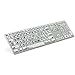 APPLE MAC LARGE PRINT Keyboard - BLACK on White-LKBU-LPRNTBW-AM89-US