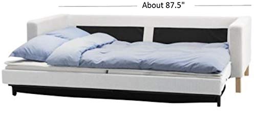 HomeTown Market Sofa Cover Only! Durable Cotton IKEA Karlstad 3 Seater Sofa Bed Or Sleeper Cover Replacement is Custom Made for IKEA Karlstad Sofa Bed Slipcover. (Lighter Gray)