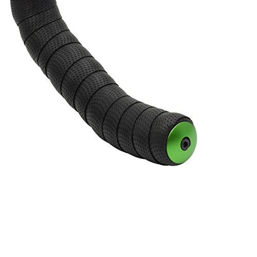 Domain Cycling Aluminum Bike Handlebar Bar End Plugs, Expanding Adjustable Locking Caps, Road Bicycle Grip Mountain BMX MTB Fixie (Green) - Thumbnail 4