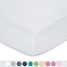 TILLYOU Microfiber Crib Sheets - Super Soft Toddler Bed Sheets for Standard Crib and Toddler Mattresses, Premium Cozy Nursery Bedding Sheet, 28