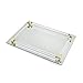 STUDIO SILVERSMITHS Mirror Tray Vanity Tray Serving Tray with Crystal Border - 9