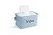 Dejaroo - Baskets for Organizing Wipes and Newborn Essentials, Diaper and Wipes Organizer, Embroidered Baby Shower Gifts for Moms, Linen Basket with Handle, 9 x 6 x 5.5 Inches, Blue