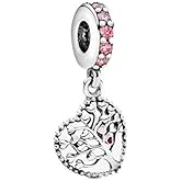Tree of Life Family Dangle Beads 925 Sterling Silver European Style Bead Charms Fit Pandora Bracelet