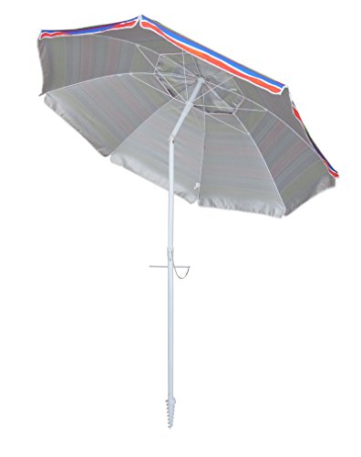 image for YATIO---7ft Beach Umbrella with Tilt and Integrated Long Sand Anchor, 