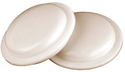 Pallet Jack/Truck Steering Wheels Set (4 pcs) 7.5" x 2" with Bearings ID 20mm Nylon White with Protective Caps