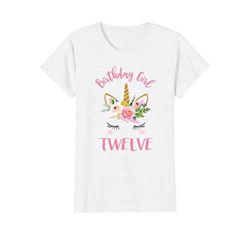 12th Birthday Unicorn Shirts for Girls