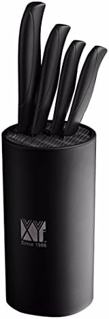 Round Universal Cylinder Knife Block / Knife Holder (Without Knives) - Kitchen Knife Stand Holder for Clean, Safety, Space-Saver Knife Storage(8 inch,Black)