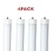 8ft LED Bulbs for T12 LED Fluorescent Fixtures,F96T12 LED Tube Replacement,120V and 277V Input, 5500K Daylight White,40Watt 4800LM Super Bright (4PCS 5500K Daylight White)